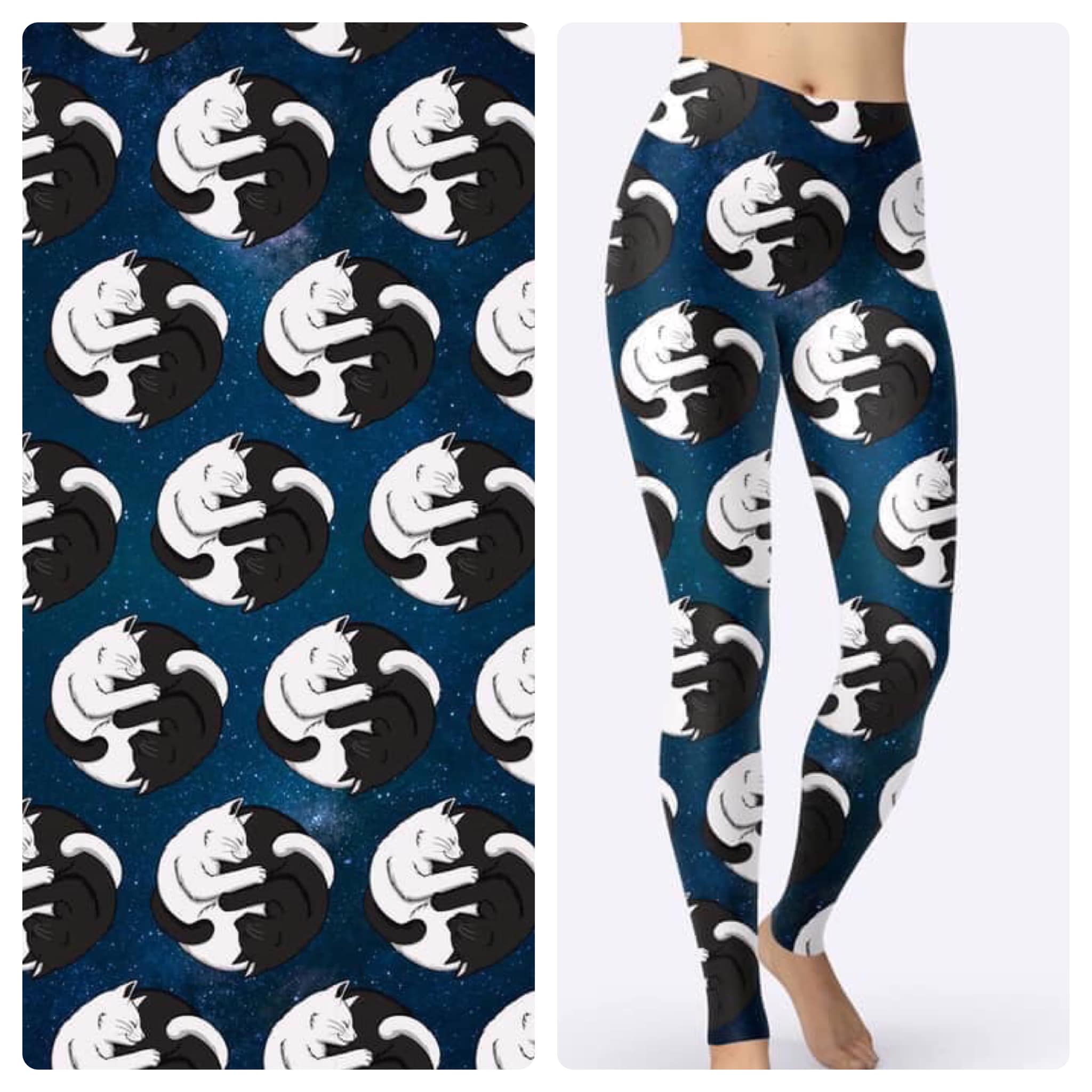 Ying Yang Cat Leggings - Smarty Pants Boutique NH