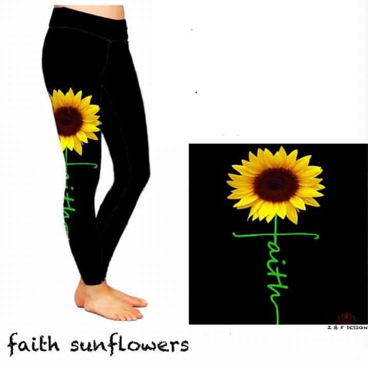 Faith Flower leggings and capris with pockets - Smarty Pants Boutique NH