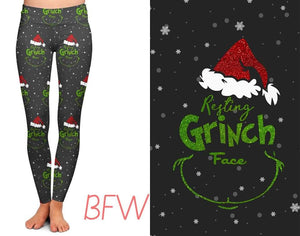 Resting Grinch Face with pockets - Smarty Pants Boutique NH