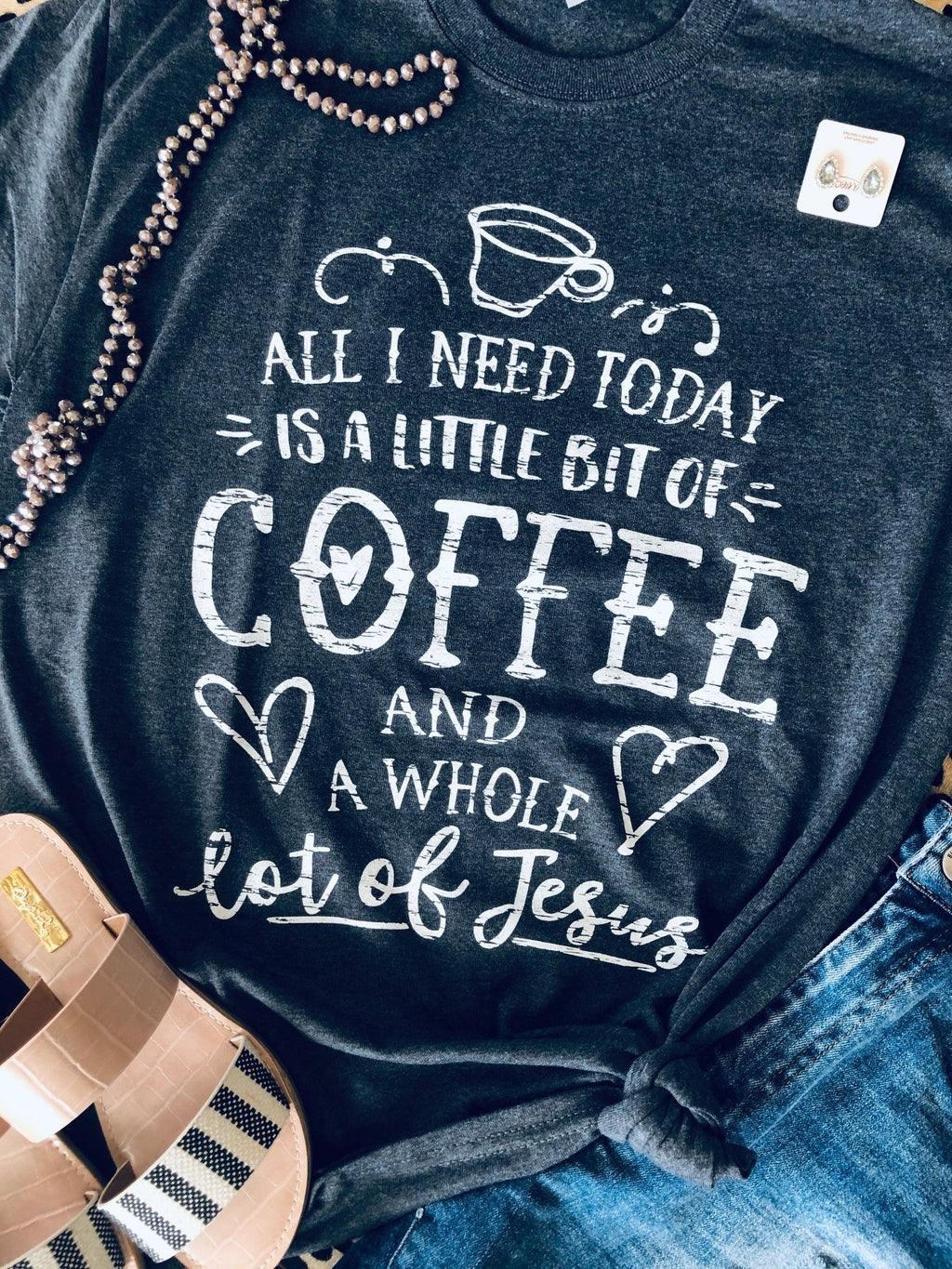 Little Coffee Whole Lotta Jesus Tee - Smarty Pants Boutique NH