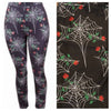Spider Web with Roses Halloween Leggings - Smarty Pants Boutique NH