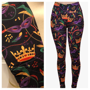 Mardi Gras  Leggings - Smarty Pants Boutique NH