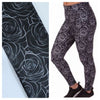 Valentines Day - Black Scribble Roses Leggings - Smarty Pants Boutique NH
