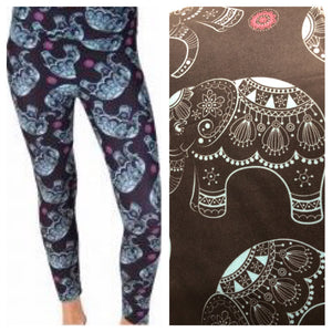 Elephant Paisley Leggings - Smarty Pants Boutique NH