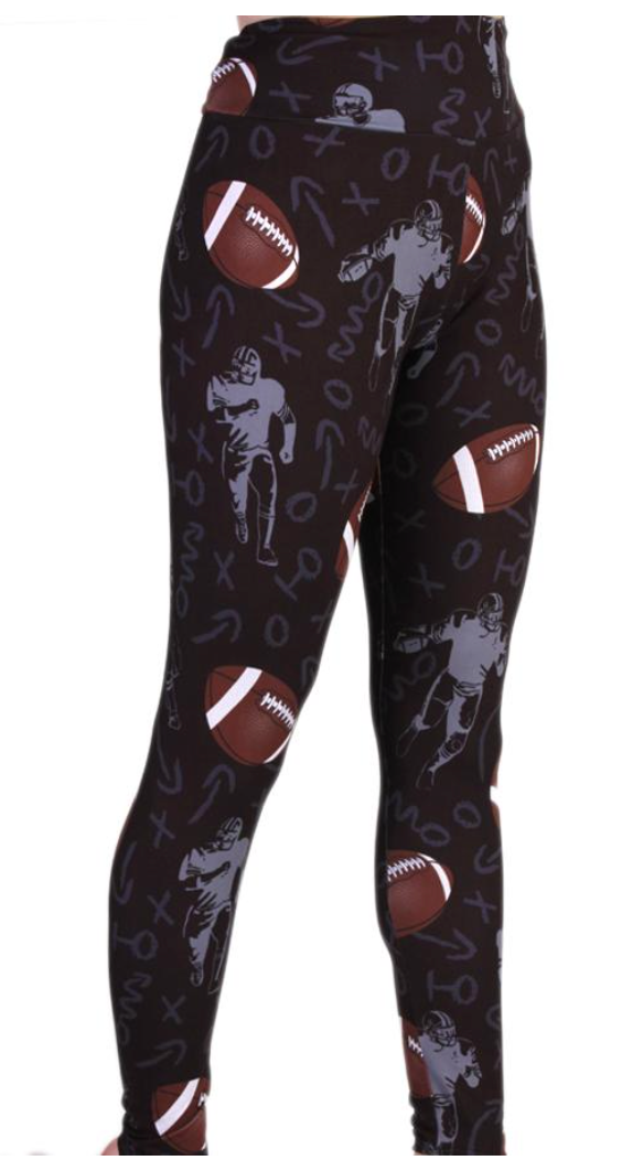 Fall Football Gridiron Leggings - Smarty Pants Boutique NH