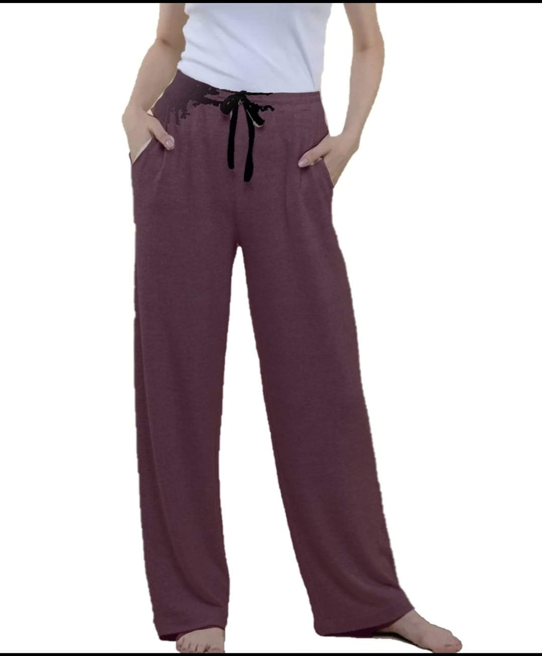 Solid Burgundy Lounge Pants - Smarty Pants Boutique NH