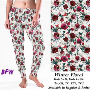 Winter floral leggings and capris - Smarty Pants Boutique NH