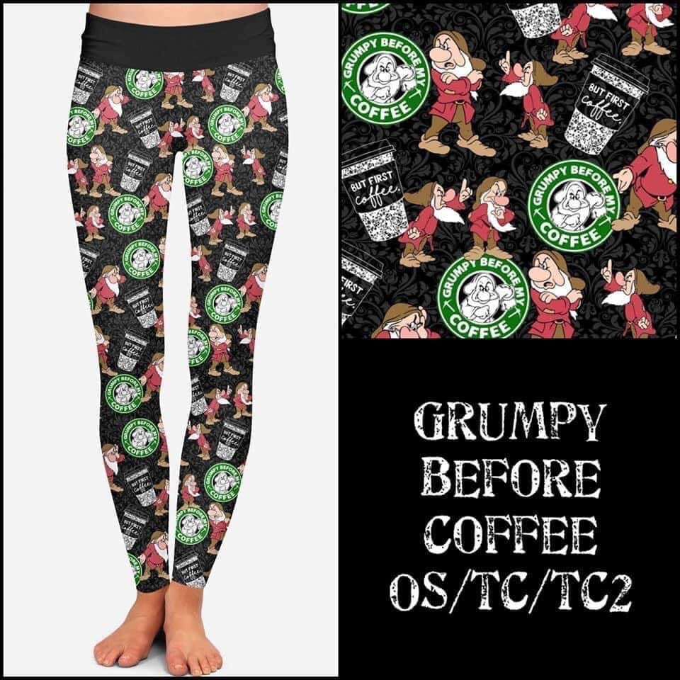 Grumpy Before Coffee Leggings - Smarty Pants Boutique NH