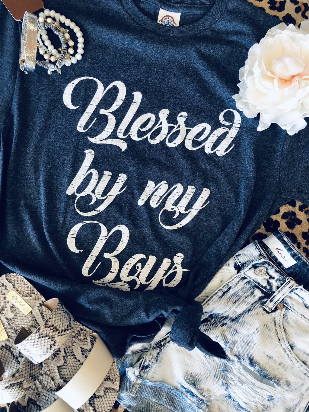 Blessed by my Boys Tee - Smarty Pants Boutique NH
