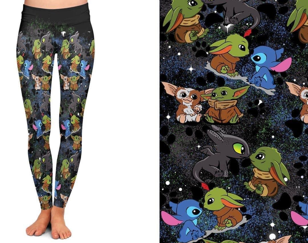 Stitch, Baby Yoda and Friends Legging - Smarty Pants Boutique NH