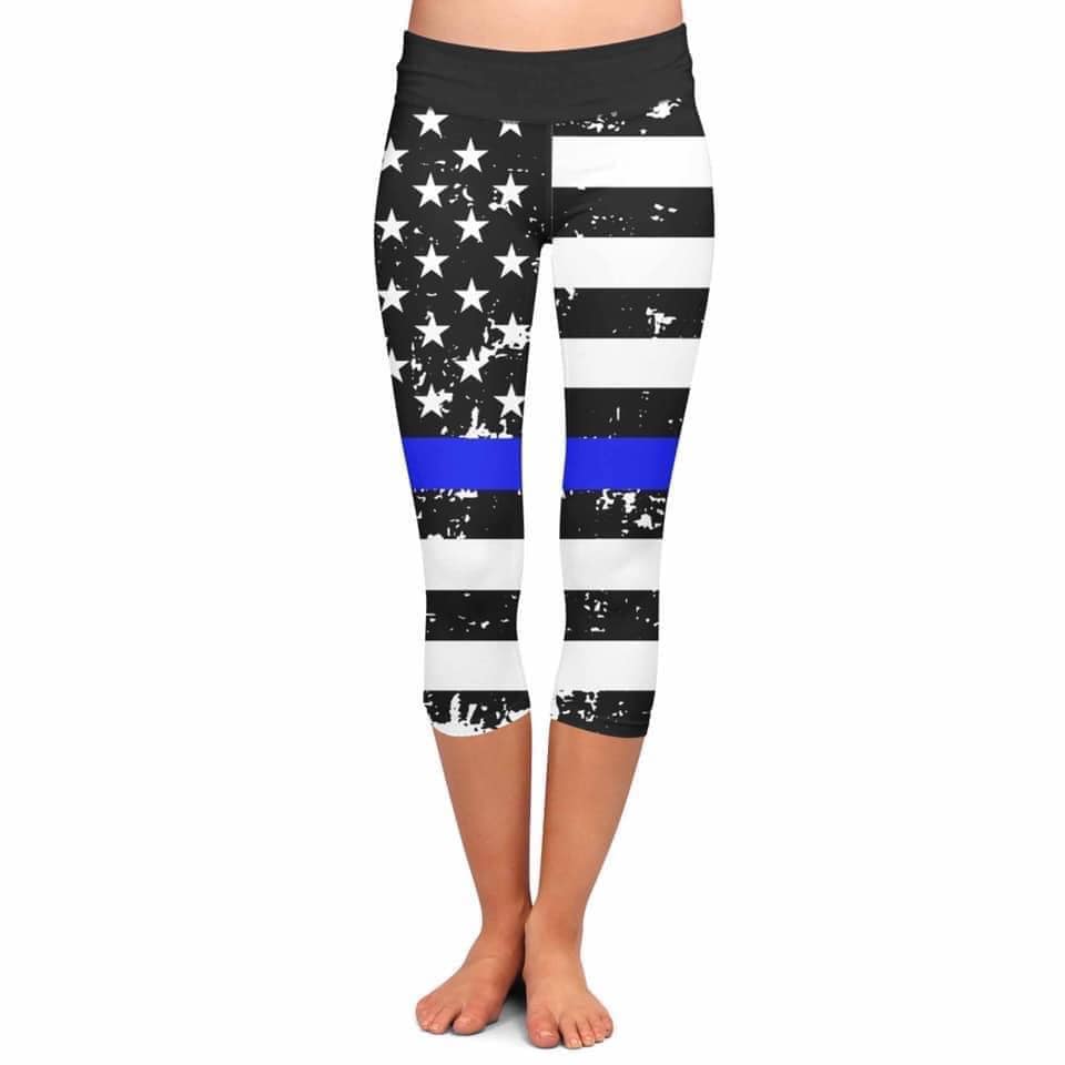 Thin Blue Line Capris - Smarty Pants Boutique NH